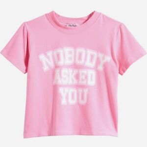 Miss Popular NWTs Nobody Asked You Pink Graphic TShirt Sz 10-12